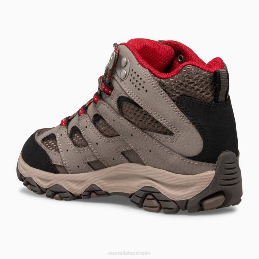moab 3 mid vattentät stövel (mk265701) 08XP1430 stenblock/röd Merrell