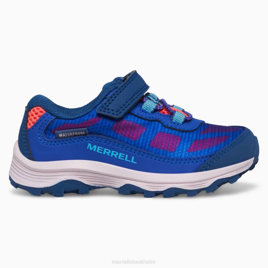 moab hastighet låg a/c jr. vattentät sneakers (ml167123) 08XP1369 blå/bär/turkos Merrell