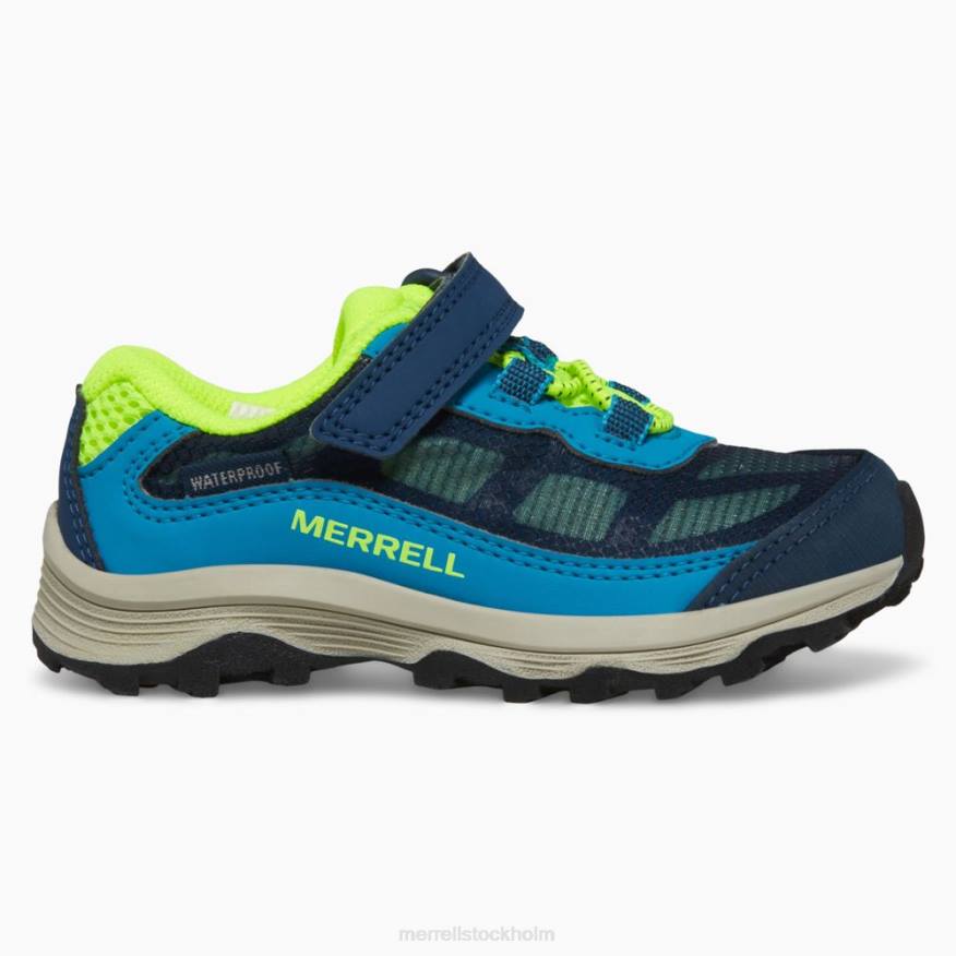 moab hastighet låg a/c jr. vattentät sneakers (ml267122) 08XP1368 marin/hej dvs Merrell