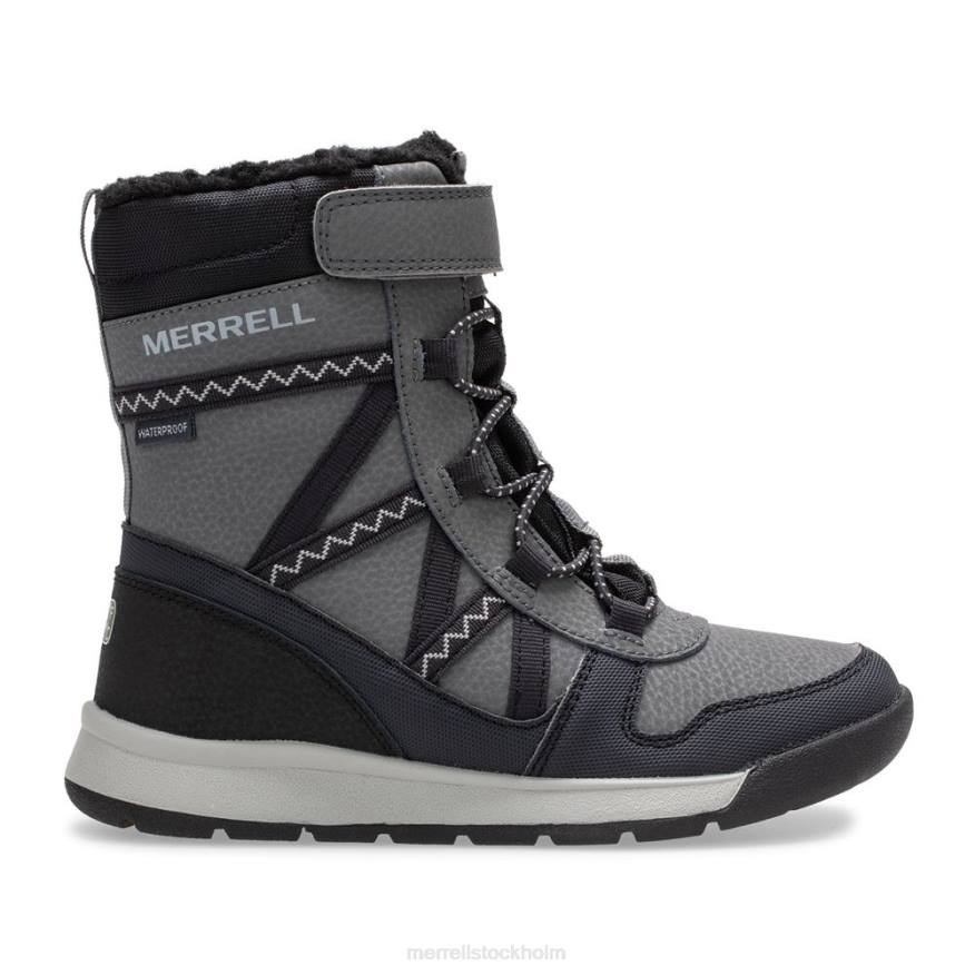 snow crush 2.0 vattentät stövel (mk263125k) 08XP1507 svart/grå Merrell