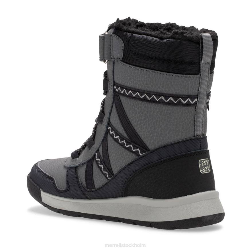 snow crush 2.0 vattentät stövel (mk263125k) 08XP1507 svart/grå Merrell