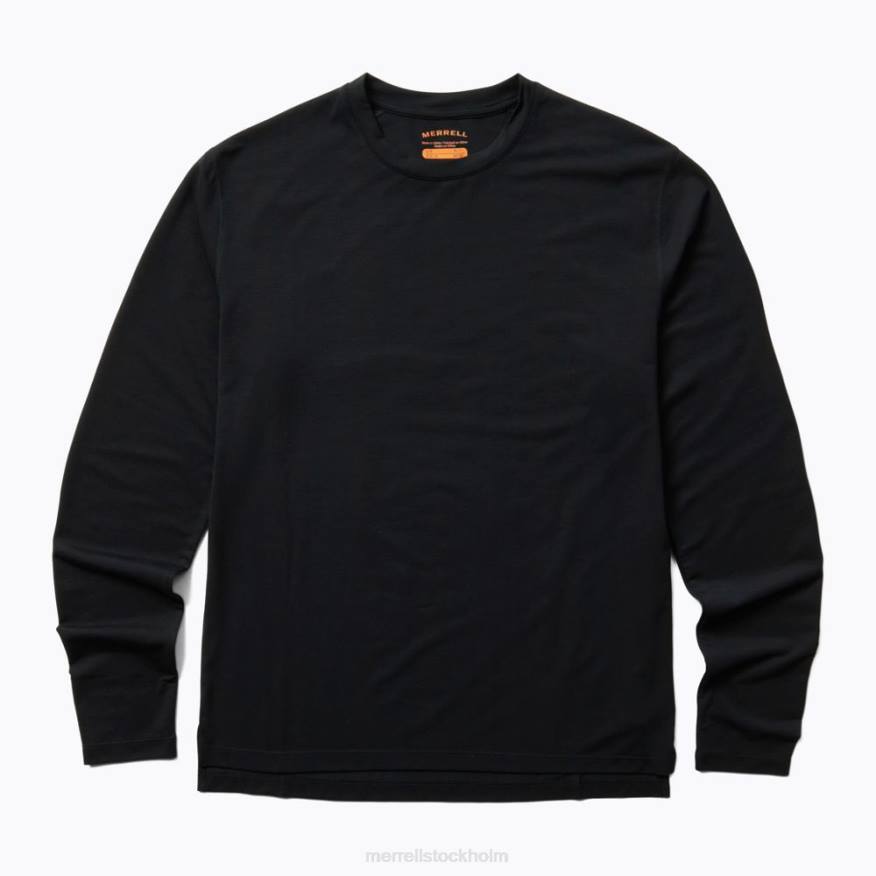 perfekt långärmad t-shirt med tencel (jws26865-010) 08XP1010 svart Merrell