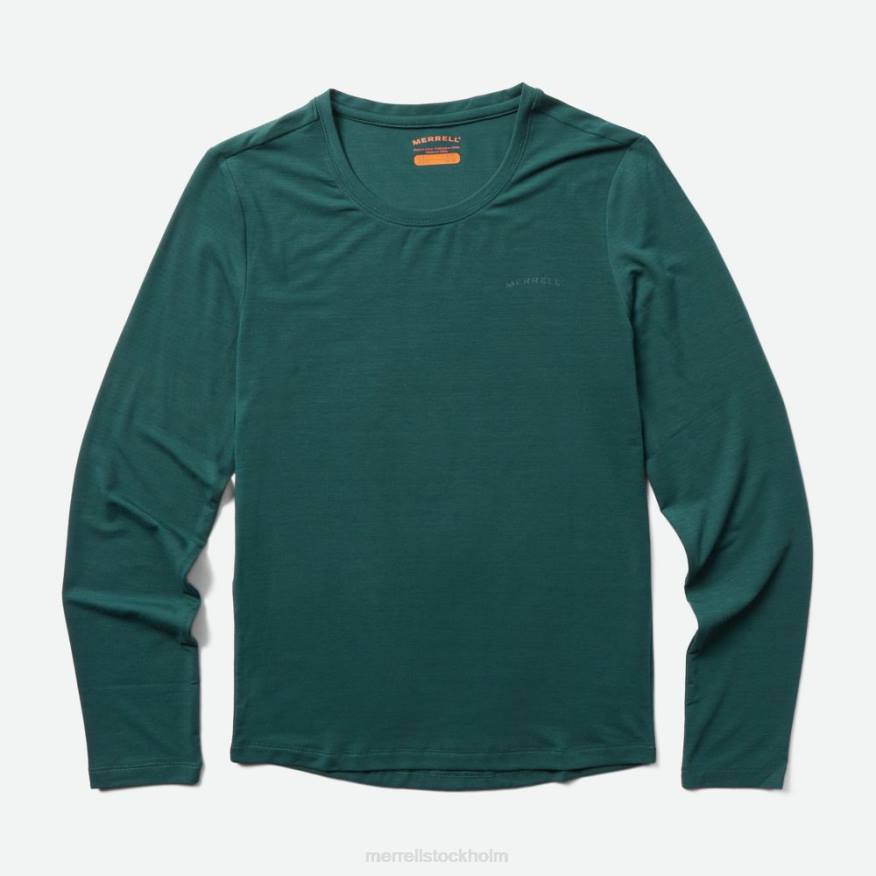 vardags långärmad t-shirt med tencel (jwf26604-325) 08XP1233 sjömossa Merrell