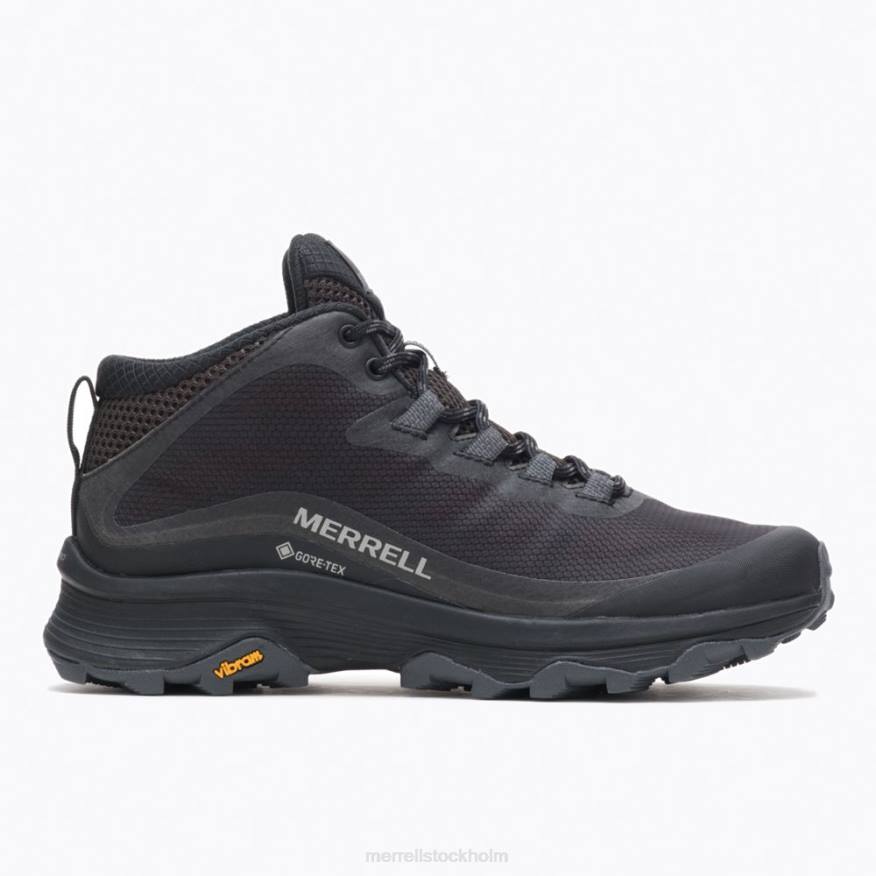 moab speed mid gore-tex (j067174) 08XP877 svart/asfalt Merrell