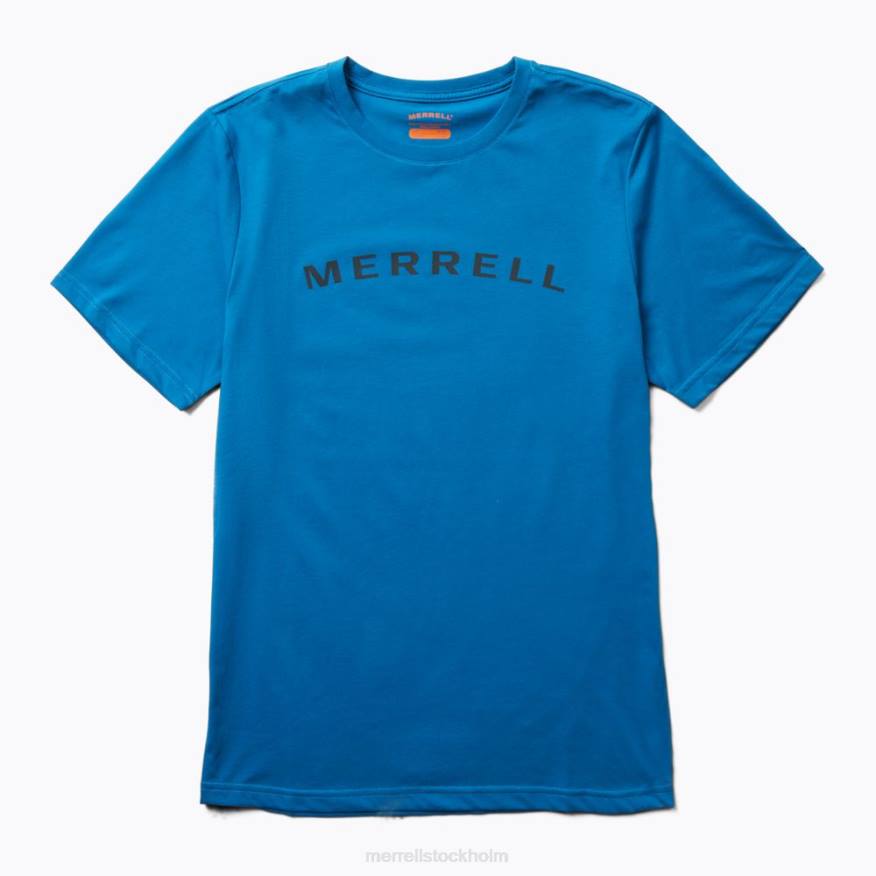 ordmärke kortärmad t-shirt (jms26332-352) 08XP583 blå Merrell