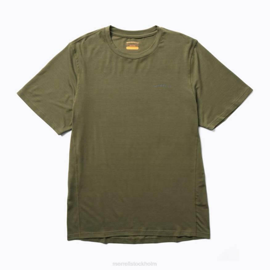 vardags-t-shirt med tencel (jms26443-326) 08XP150 dammig oliv Merrell