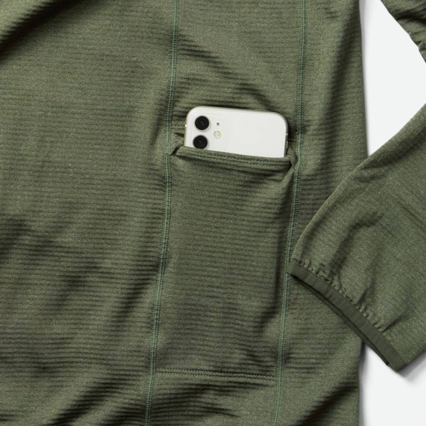 geotex luvtröja med hel dragkedja (jms26325-327) 08XP551 dammig olivljung Merrell