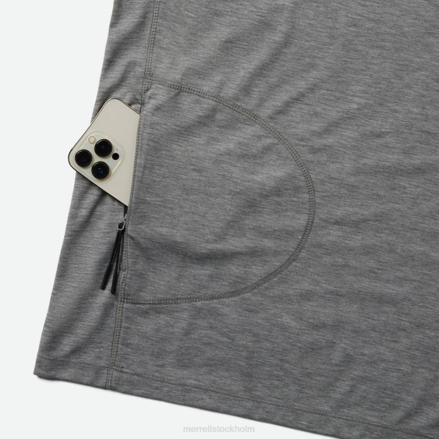 perfekt långärmad t-shirt med tencel (jms26862-050) 08XP335 grå ljung Merrell