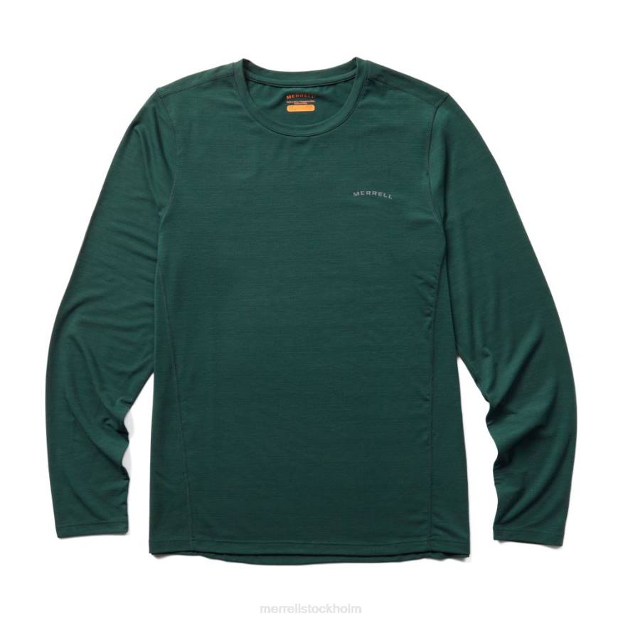 vardags långärmad t-shirt med tencel (jmf26597-325) 08XP337 sjömossa Merrell