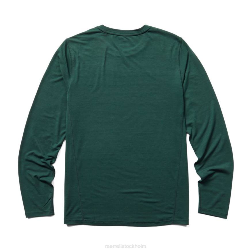 vardags långärmad t-shirt med tencel (jmf26597-325) 08XP337 sjömossa Merrell