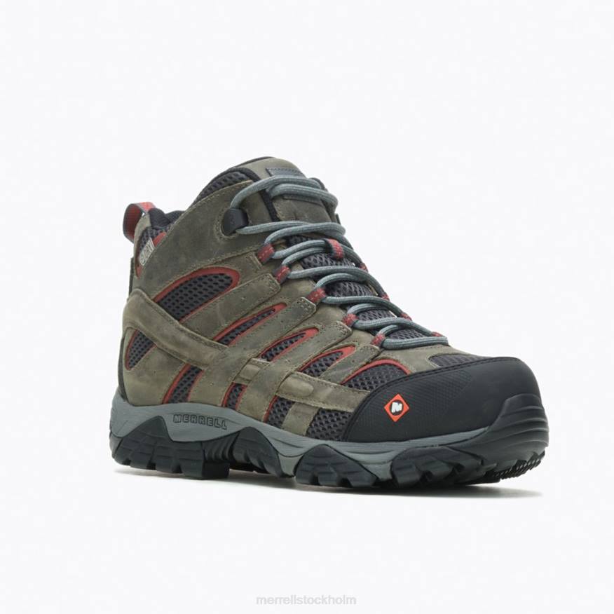 moab vertex mid vattentät komp tå arbetsstövel bred bredd (j11515w) 08XP620 tenn Merrell