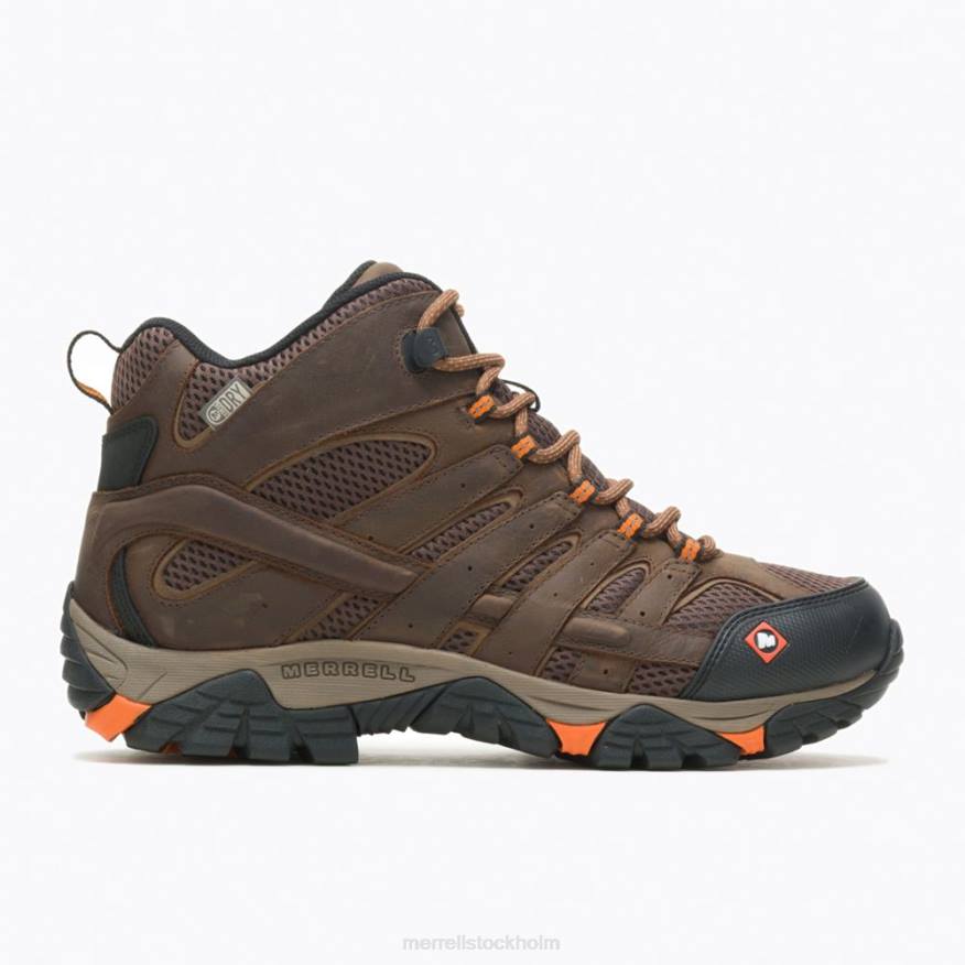 moab vertex mid vattentät sr arbetsstövel bred bredd (j31239w) 08XP389 lera Merrell
