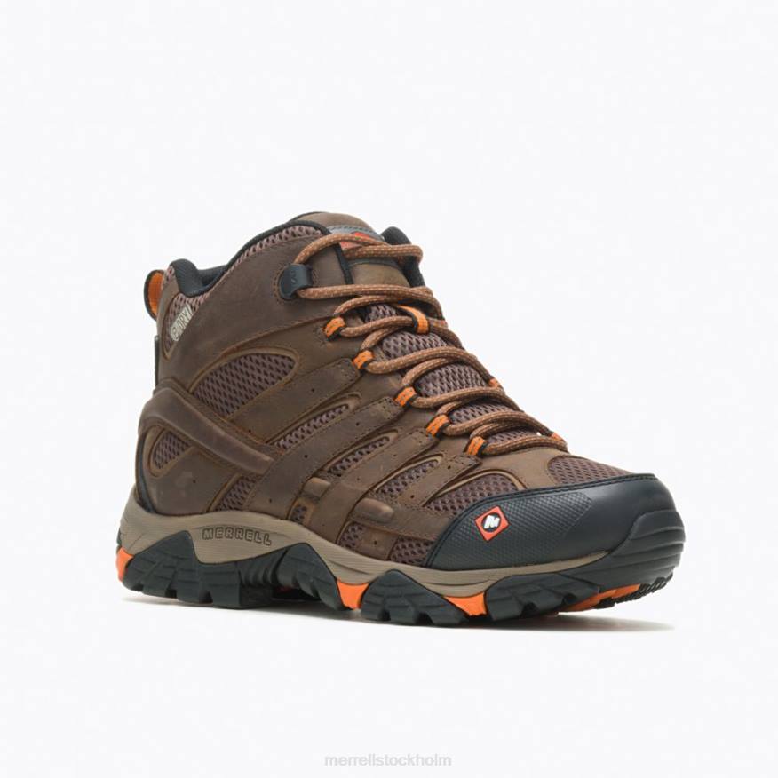 moab vertex mid vattentät sr arbetsstövel bred bredd (j31239w) 08XP389 lera Merrell