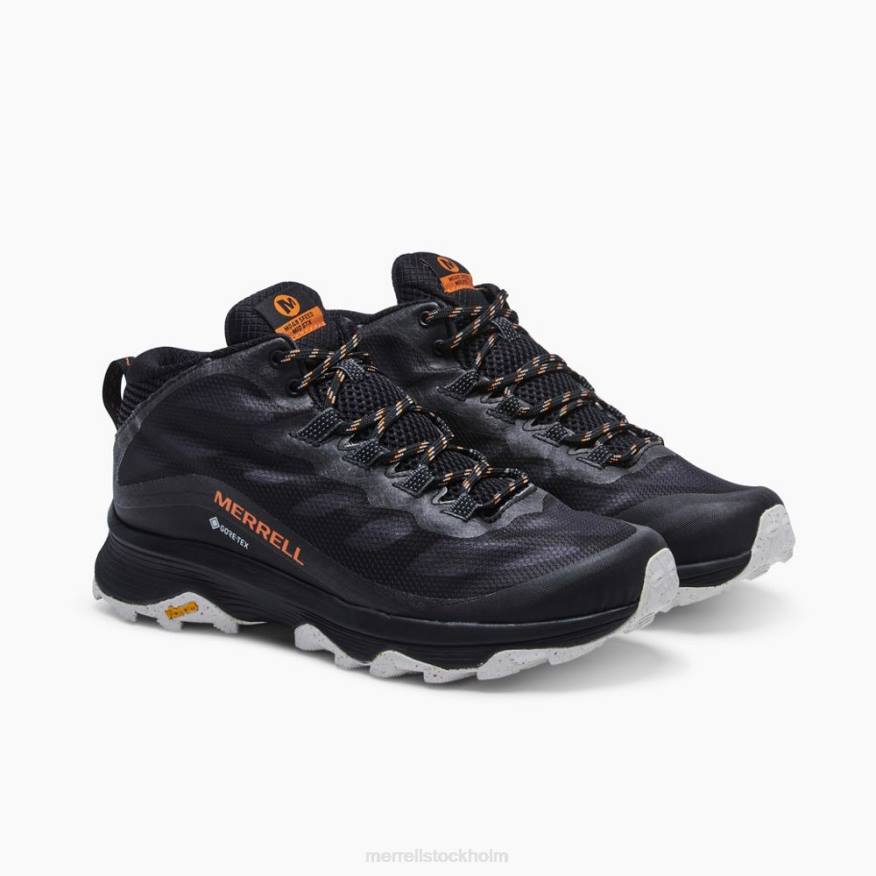 moab speed mid gore-tex (j135409) 08XP189 svart Merrell