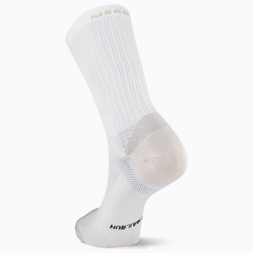 trail runner lätt besättningsstrumpa (jss27021-100) 08XP471 vit Merrell